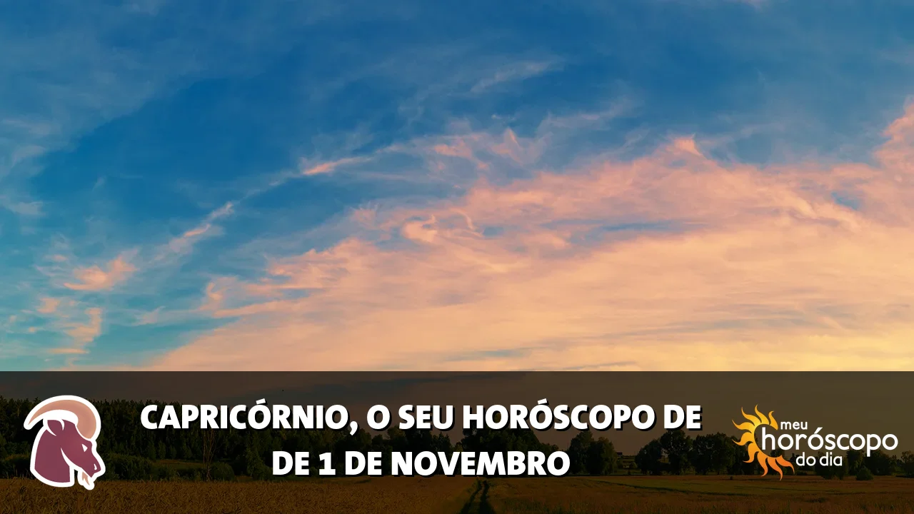 Horóscopo de Capricórnio de domingo, 1 de novembro de 2026