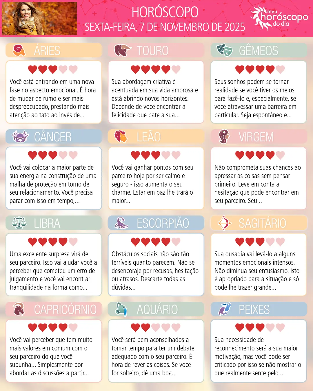 Horóscopo de Sexta-feira, 7 De Novembro De 2025