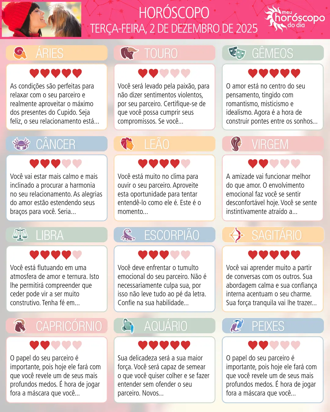 Horóscopo de Terça-feira, 2 De Dezembro De 2025