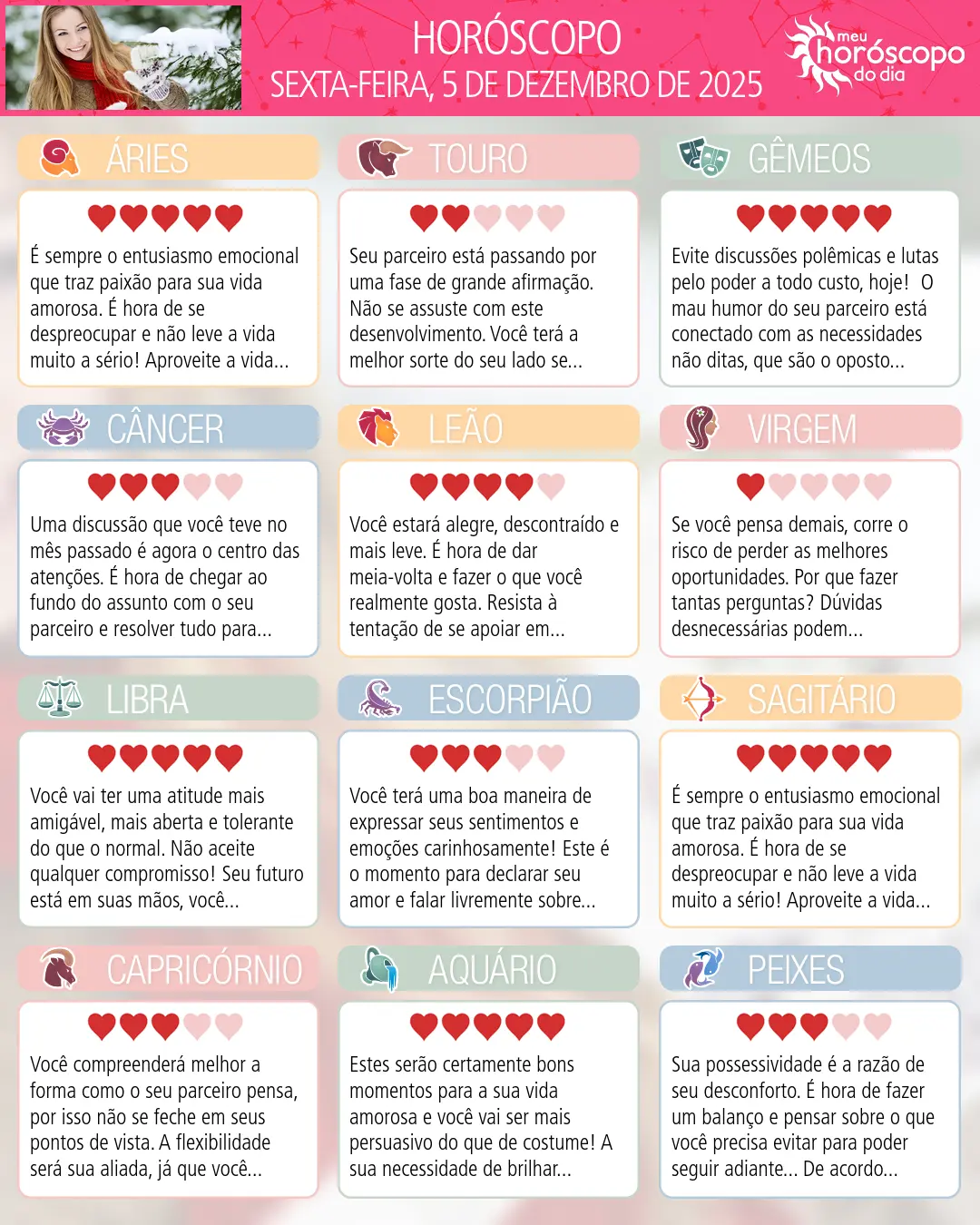 Horóscopo de Sexta-feira, 5 De Dezembro De 2025